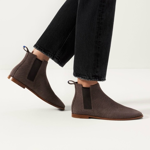 ROTHY'S | The Merino Wool Chelsea Ankle Boot in Cocoa Brown | Sz 7.5 - Picture 5 of 15